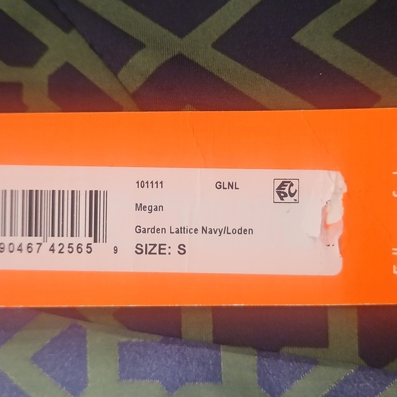 Jude Connally Megan Dress Garden Lattice Navy Loden Size S NWT - Picture 5 of 6